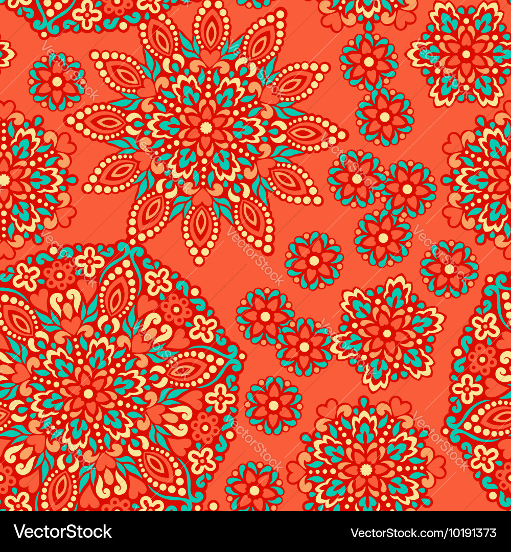 Seamless background with abstract ethnic pattern Vector Image