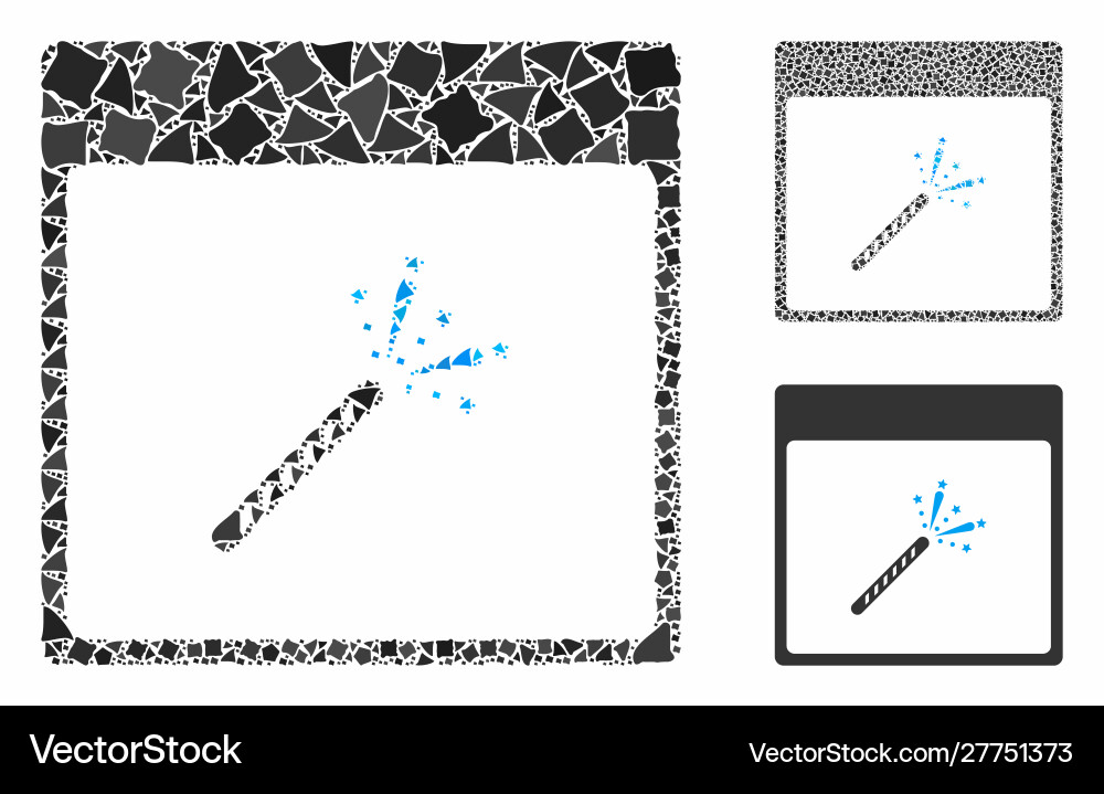 Sparkler firecracker calendar page composition Sparkler firecracker calendar page composition vector image