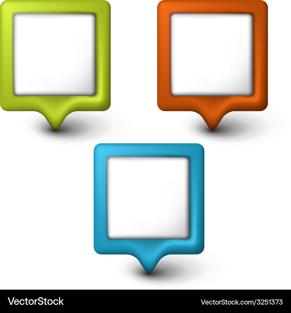 Square 3d pointers vector image