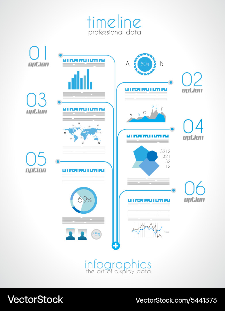 Timeline to display your data with infographic vector image