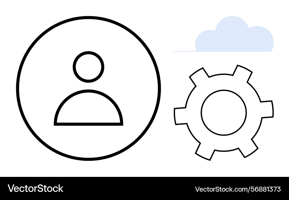 User profile management with cloud integration User profile management with cloud integration vector image