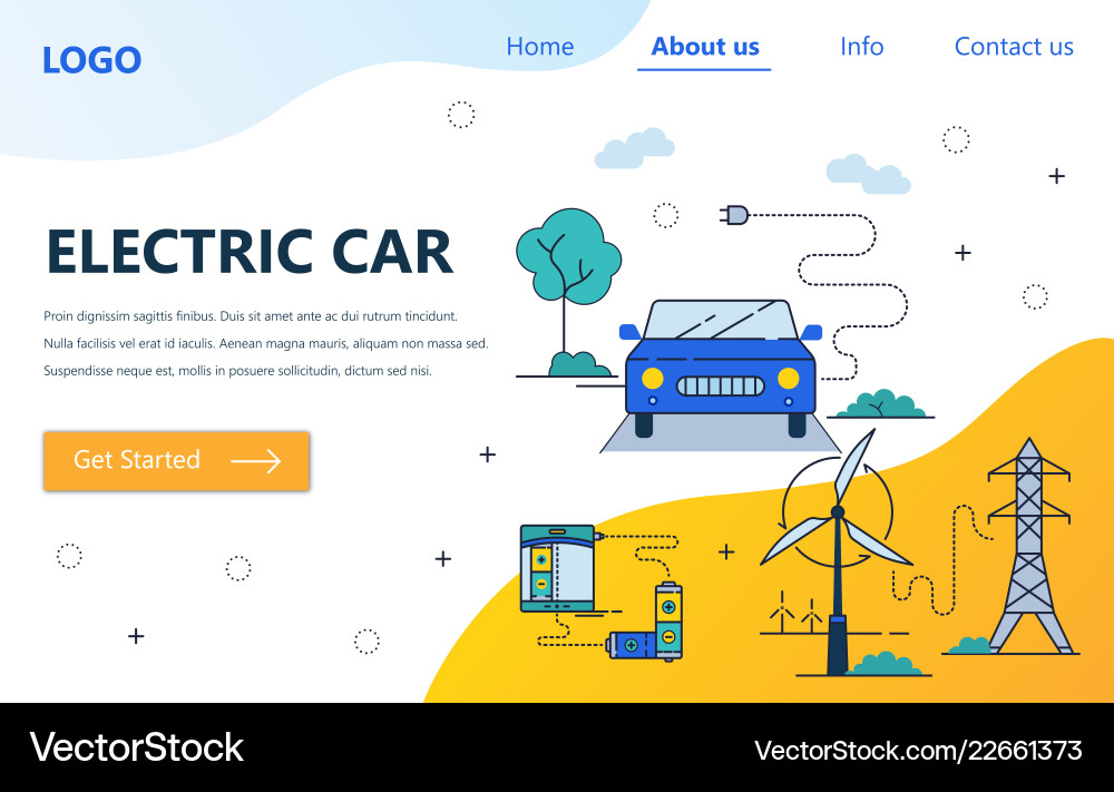 Web site linear art design template Web site linear art design template vector image
