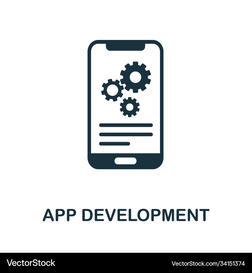 App development icon simple creative element App development icon simple creative element Vector Image