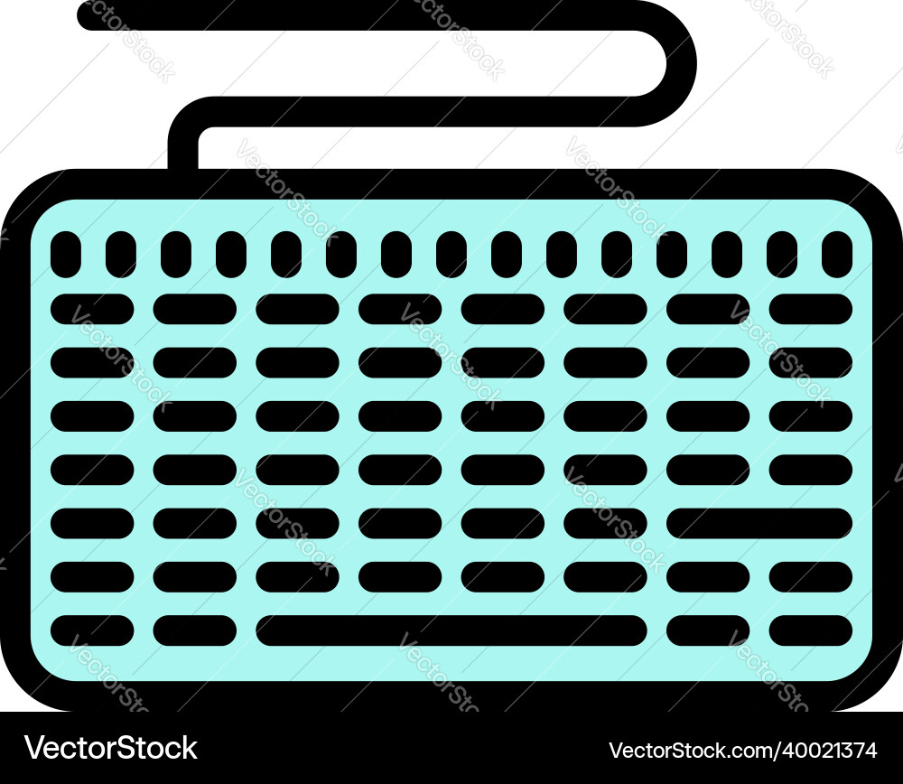 Button keyboard icon color outline Button keyboard icon color outline vector image