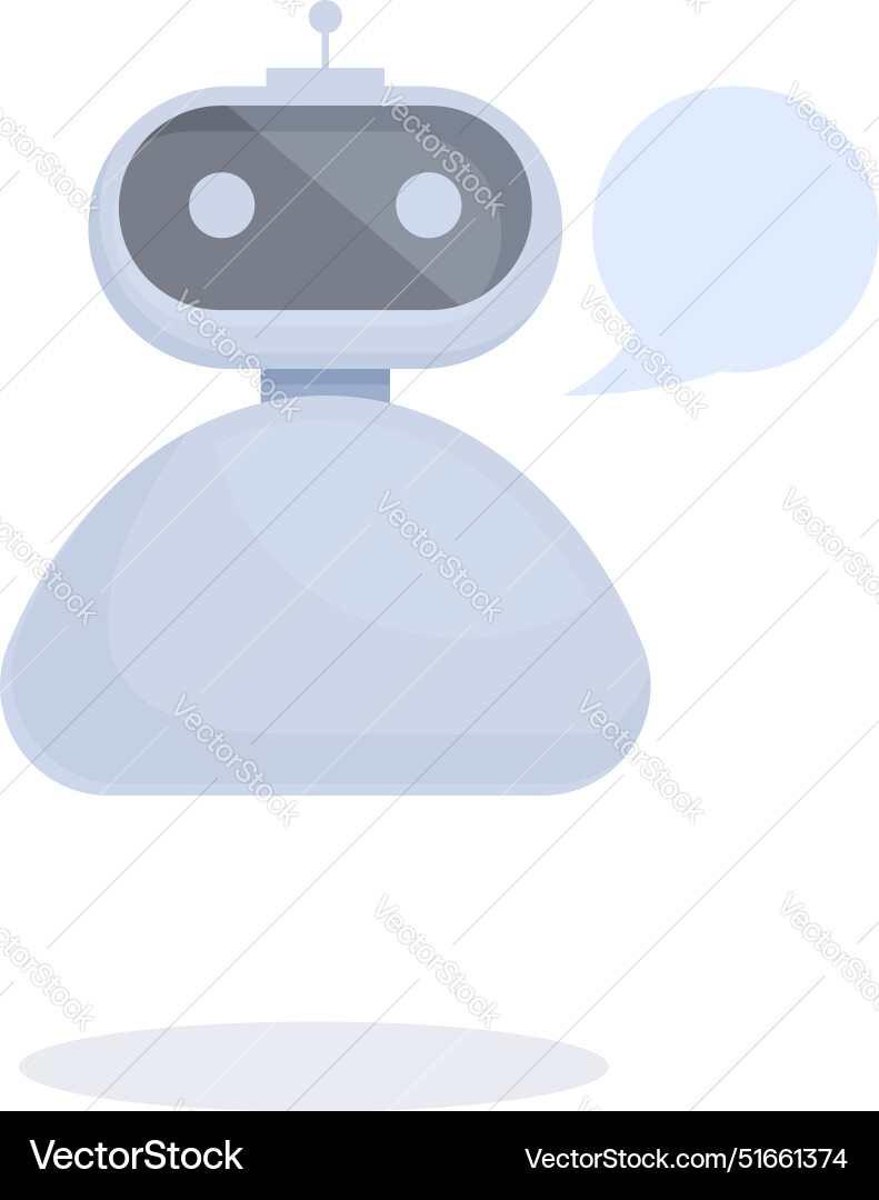 Chatbot having a conversation using speech Vector Image
