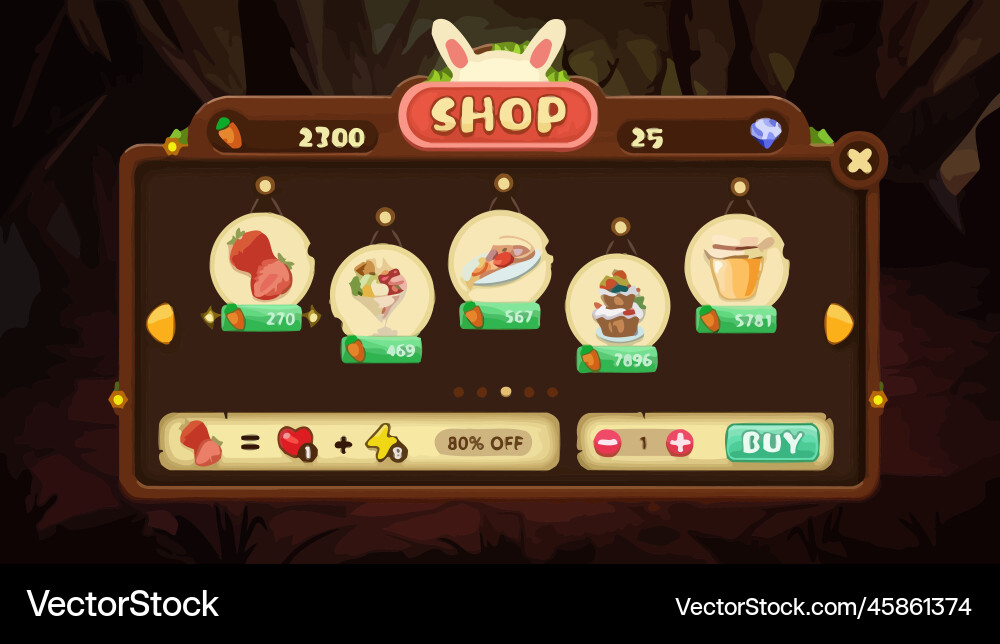 Complete set of level button game ui pop-up icon Vector Image