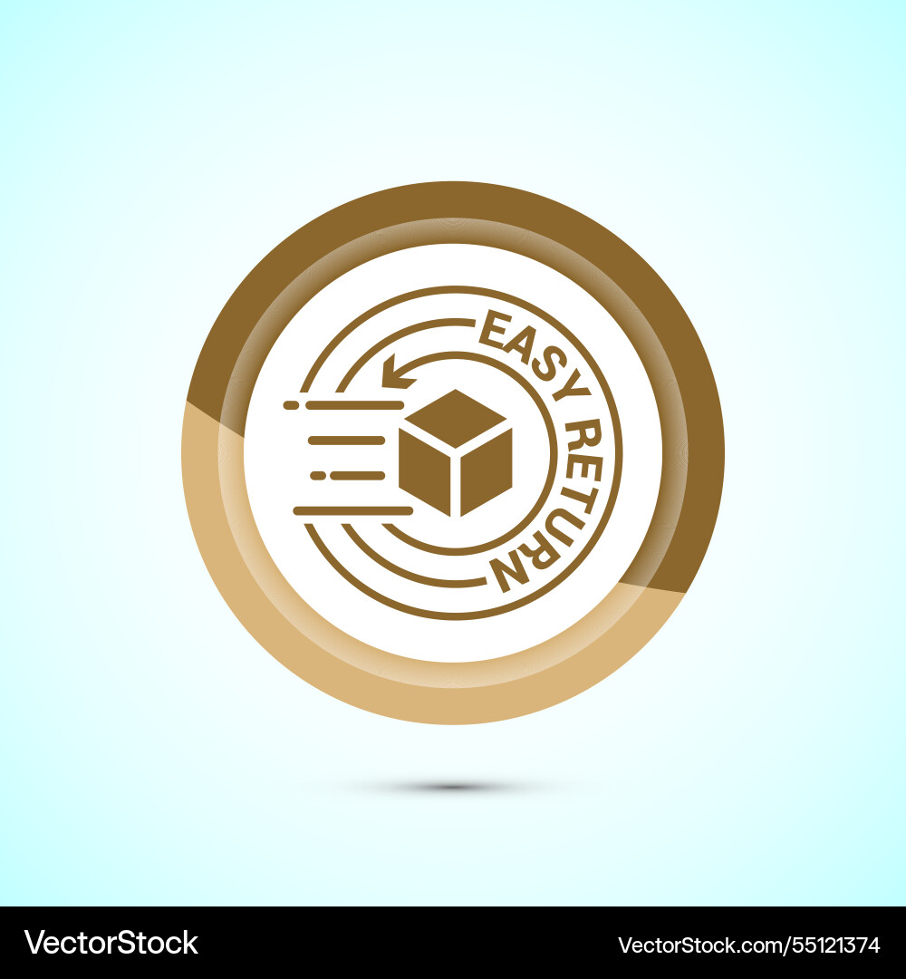 Easy return icon design label Vector Image