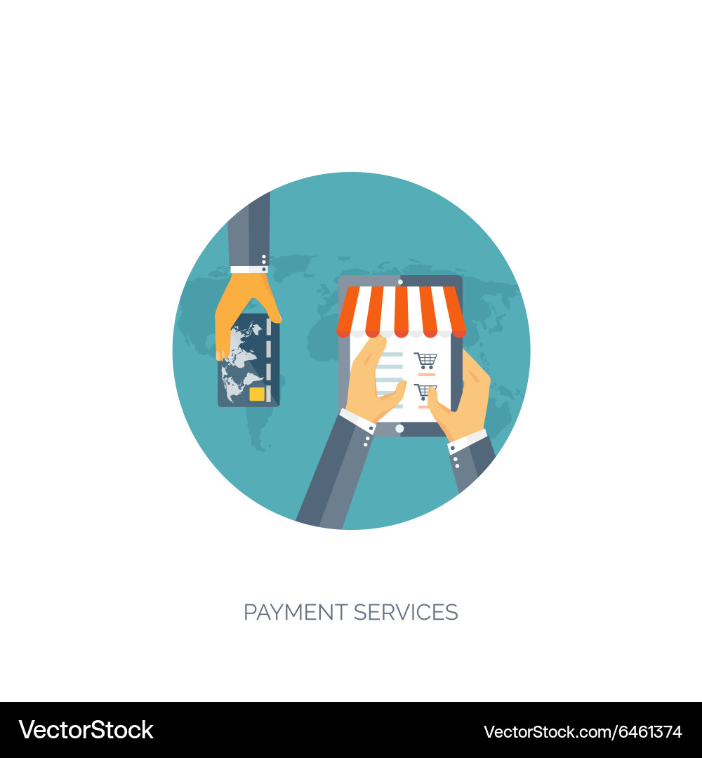Flat header shopping web vector image
