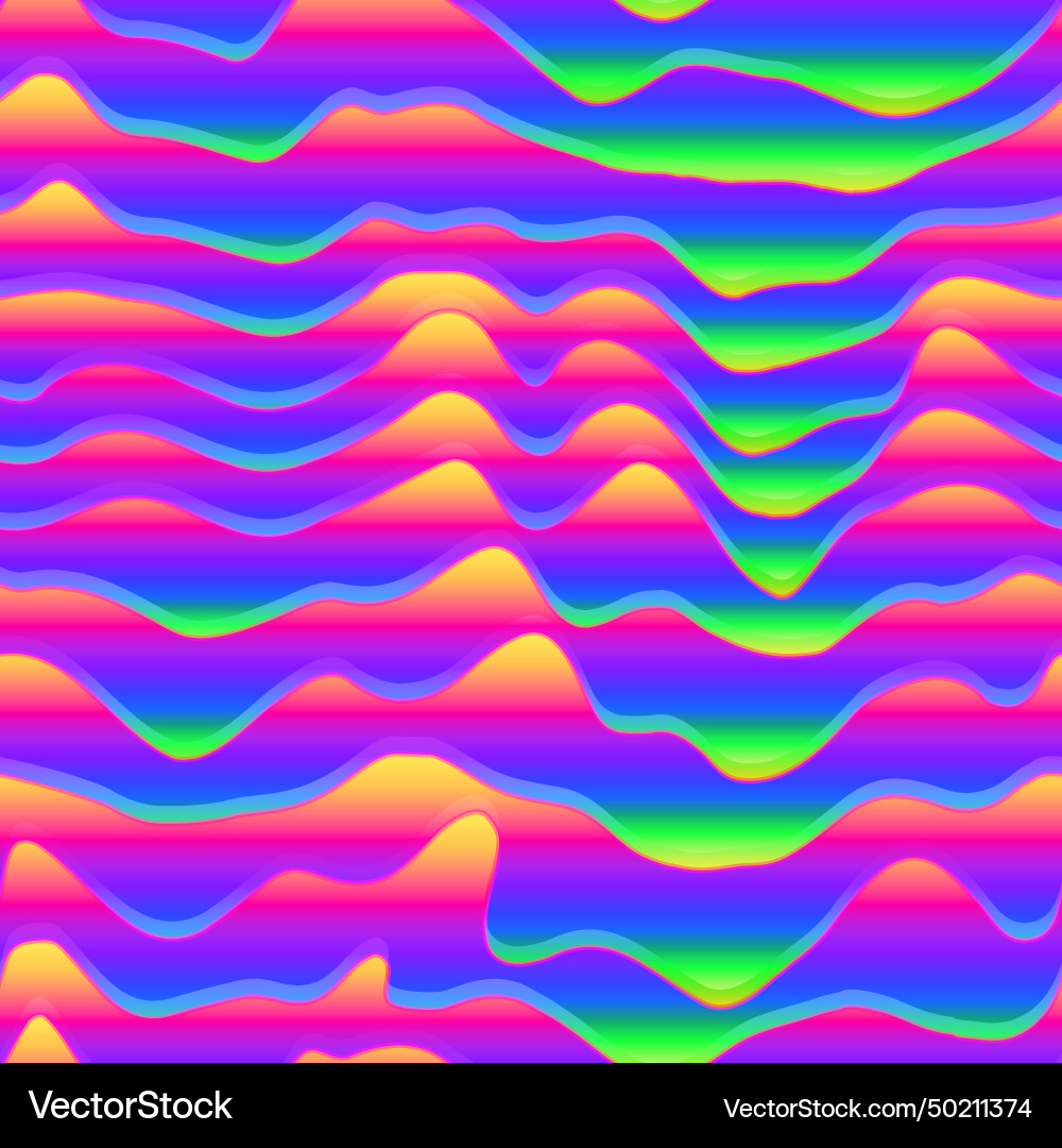 Gradient waves seamless pattern Vector Image