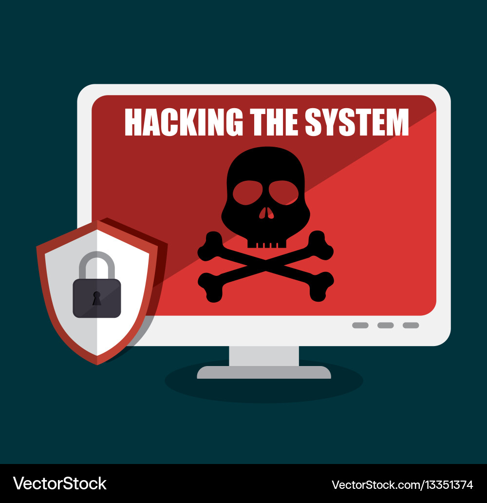 Hacking the system concept icons Vector Image