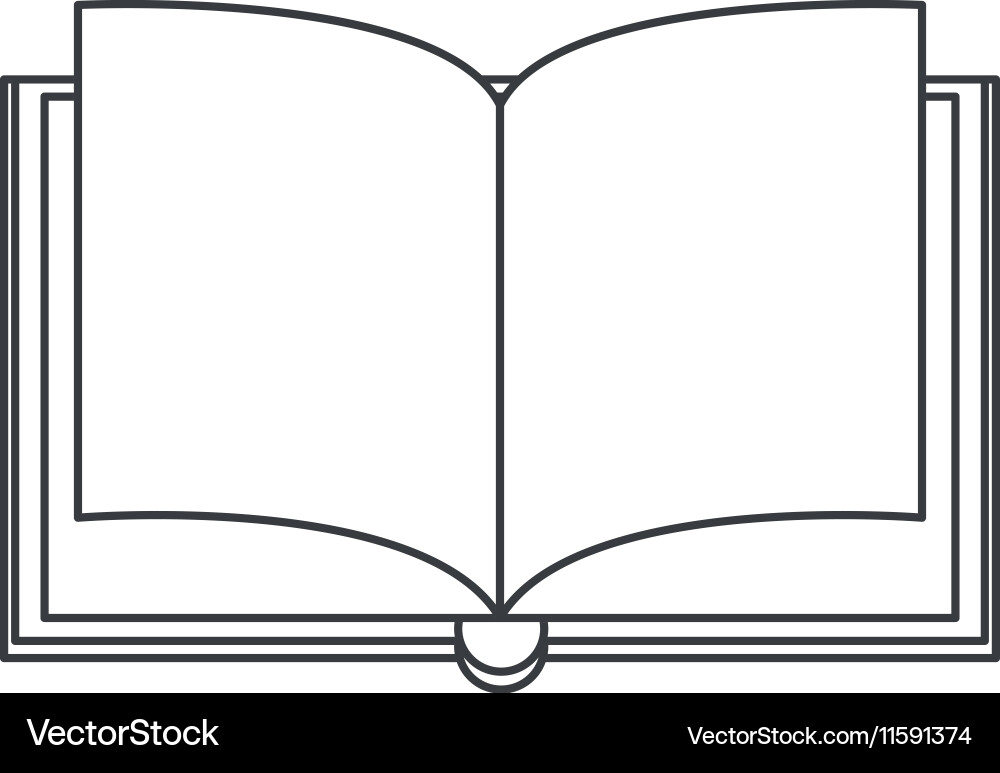 Isolated book object design vector image