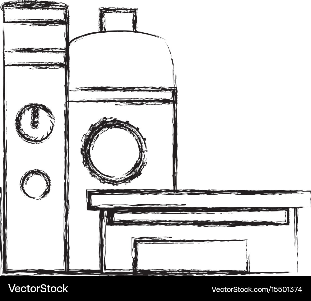 Isolated factory building Vector Image