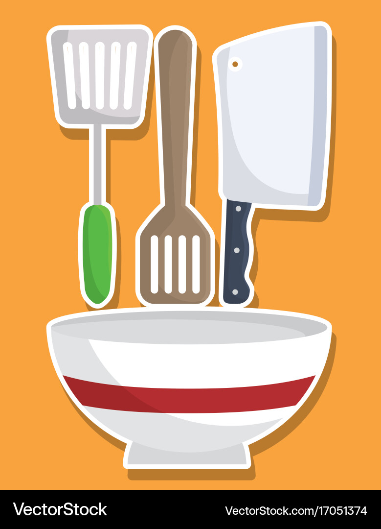 Kitchen utensils design – Royalty-Free Vector | VectorStock, image size:779x1080