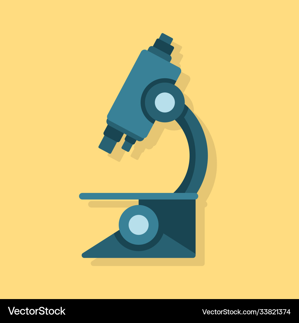 Microscope design objects science elements Vector Image