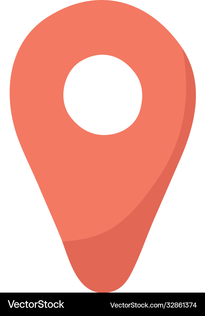 Pin pointer location isolated icon Vector Image
