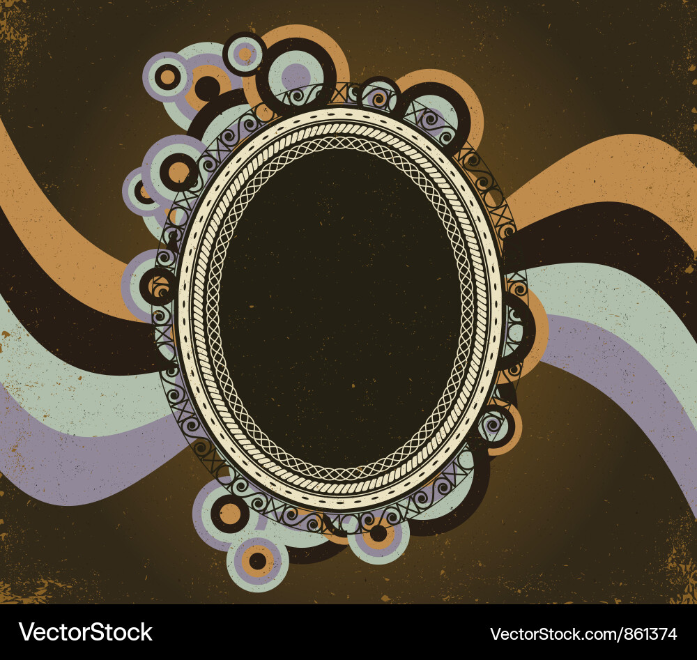 Retro background with circles Vector Image