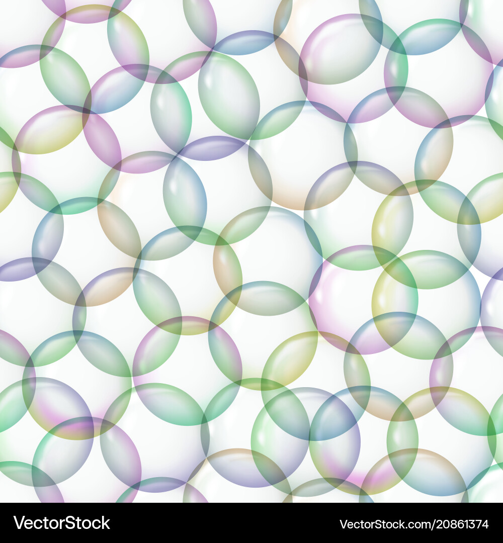 Seamless pattern with soap bubbles vector image