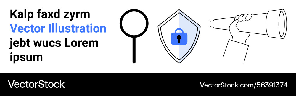Secure search and exploration concept Secure search and exploration concept vector image