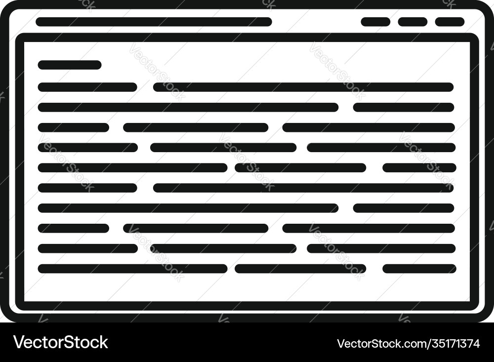 Web page testing software icon outline style Web page testing software icon outline style vector image