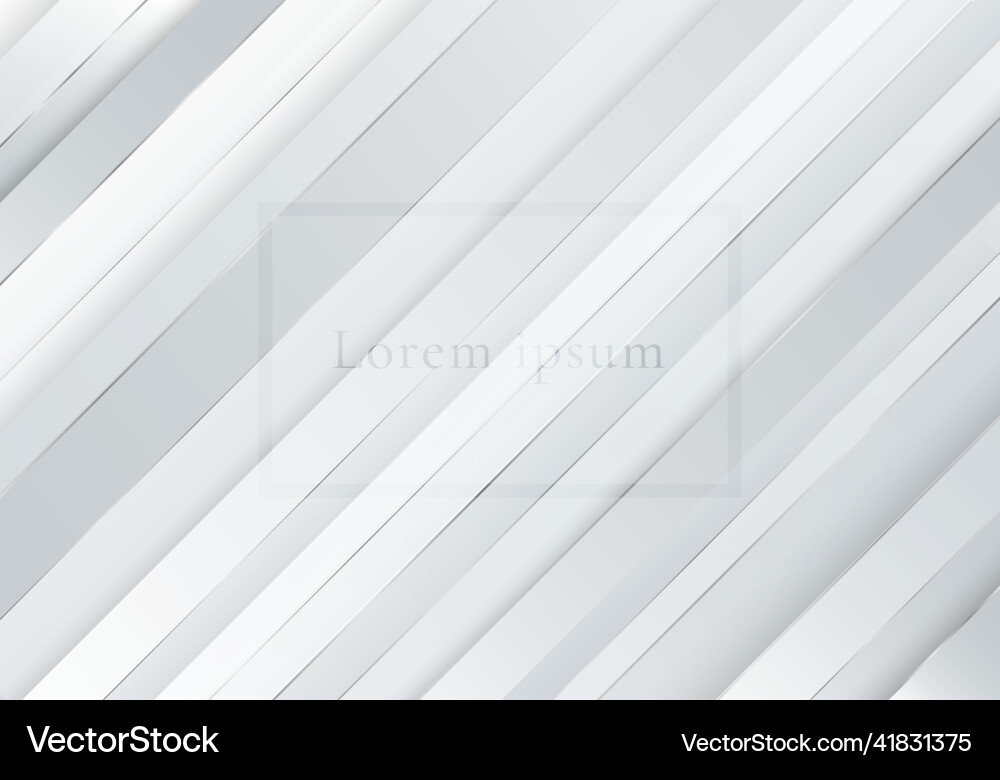 Abstract background white and gray diagonal layer vector image