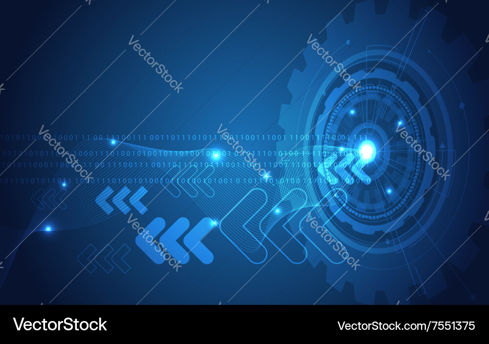 Abstract technology background with binary code Vector Image