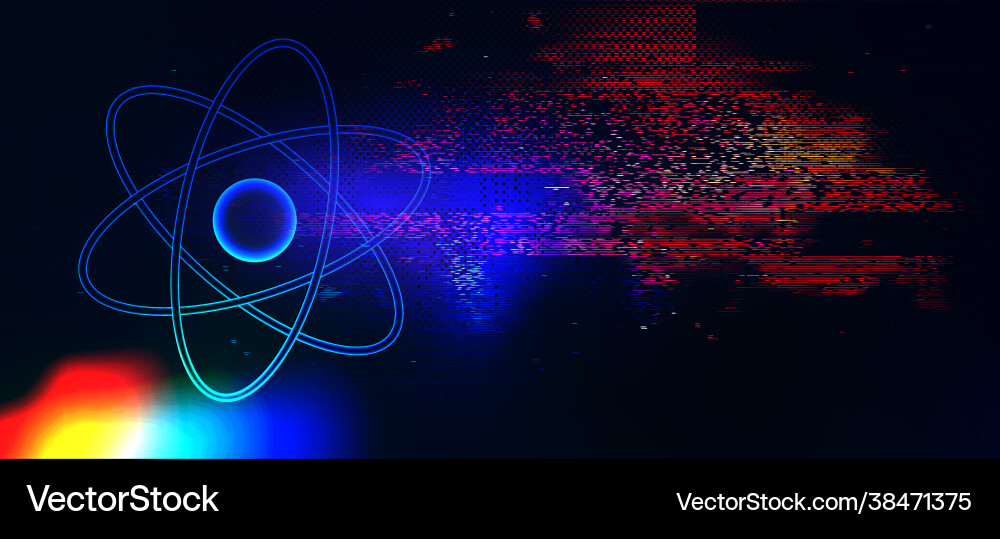 Abstract technology science background dark vector image