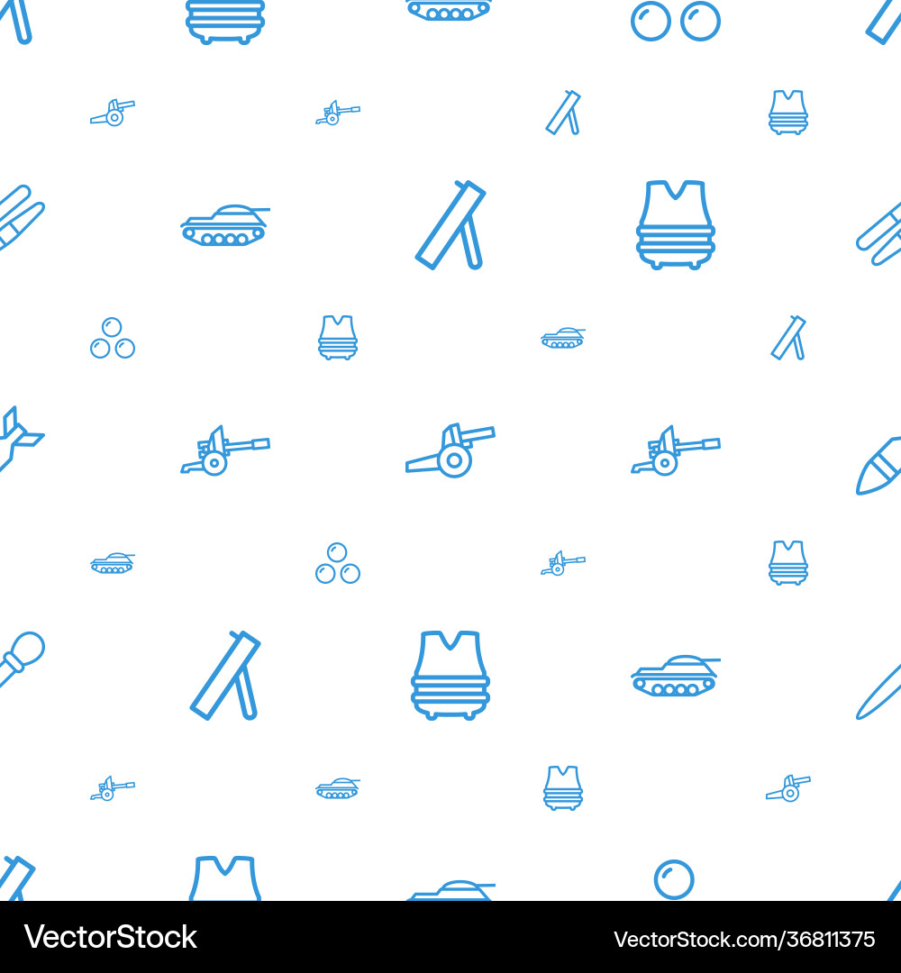 Army icons pattern seamless white background Vector Image