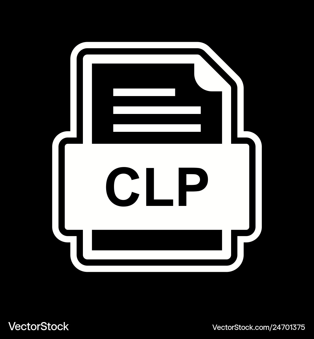 Clp file document icon Vector Image