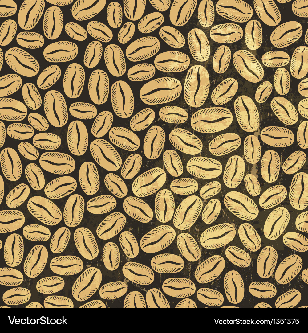 Coffee Beans Seamless Background Royalty Free Vector Image