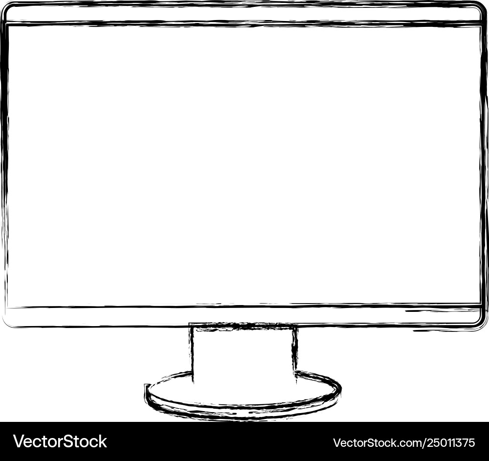 Computer display isolated icon Computer display isolated icon vector image