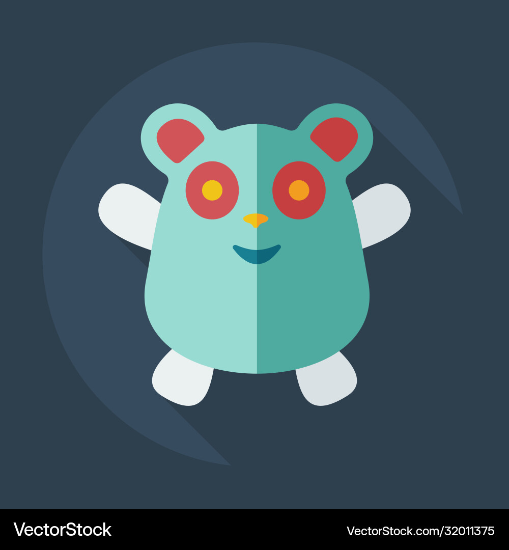 Flat modern design with shadow icons pandas vector image