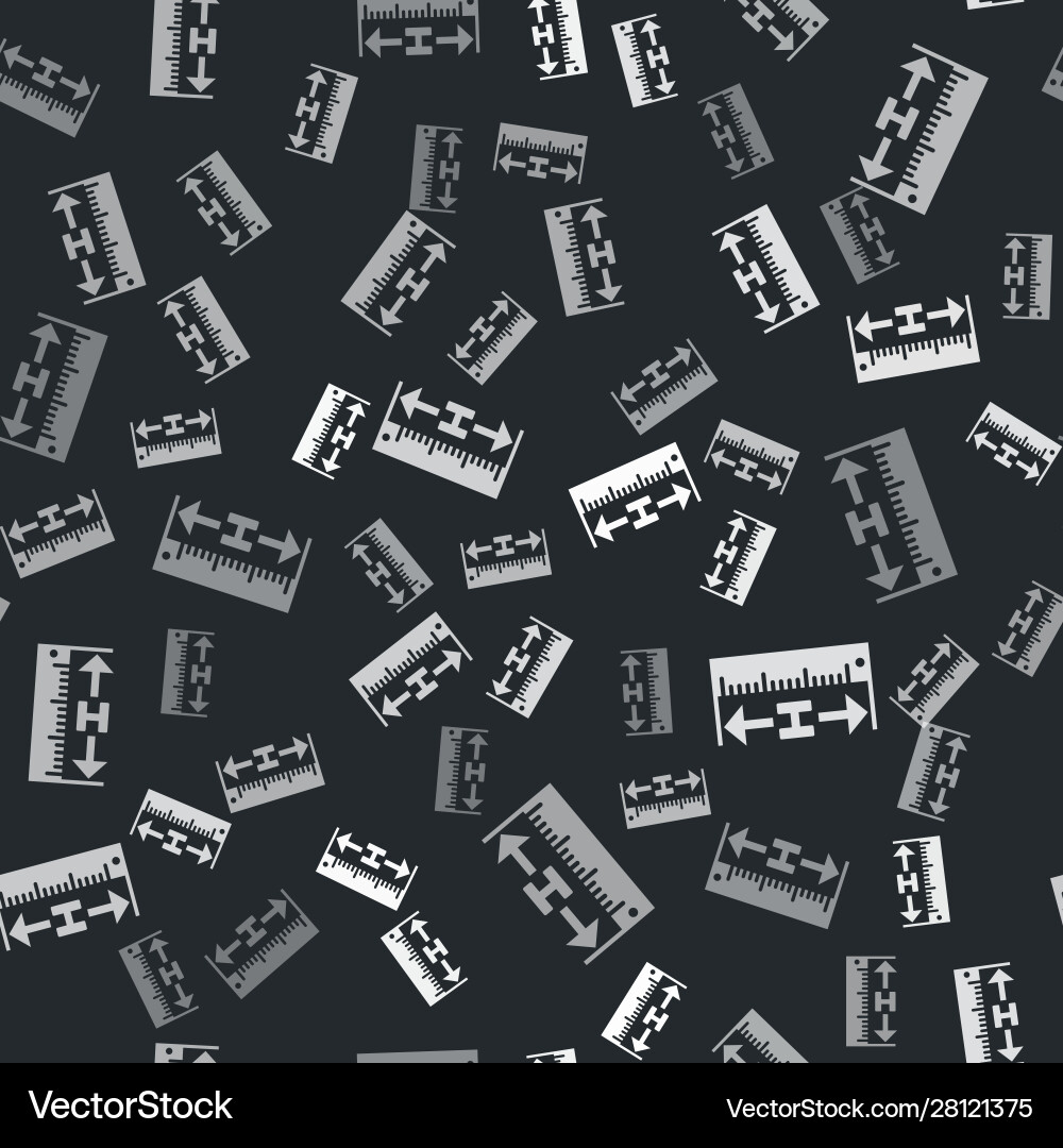 Grey the measuring height and length icon isolated Grey the measuring height and length icon isolated vector image