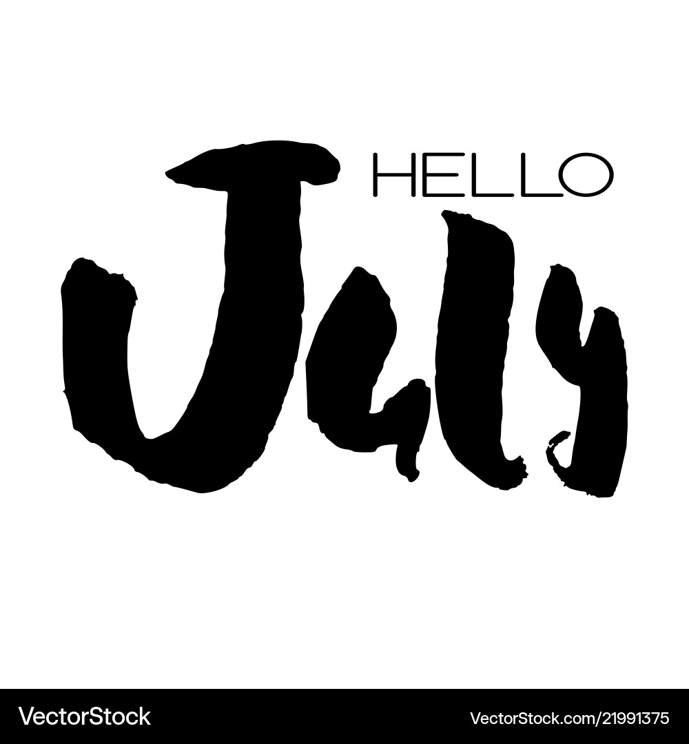 Hand drawn lettering element months set Royalty Free Vector