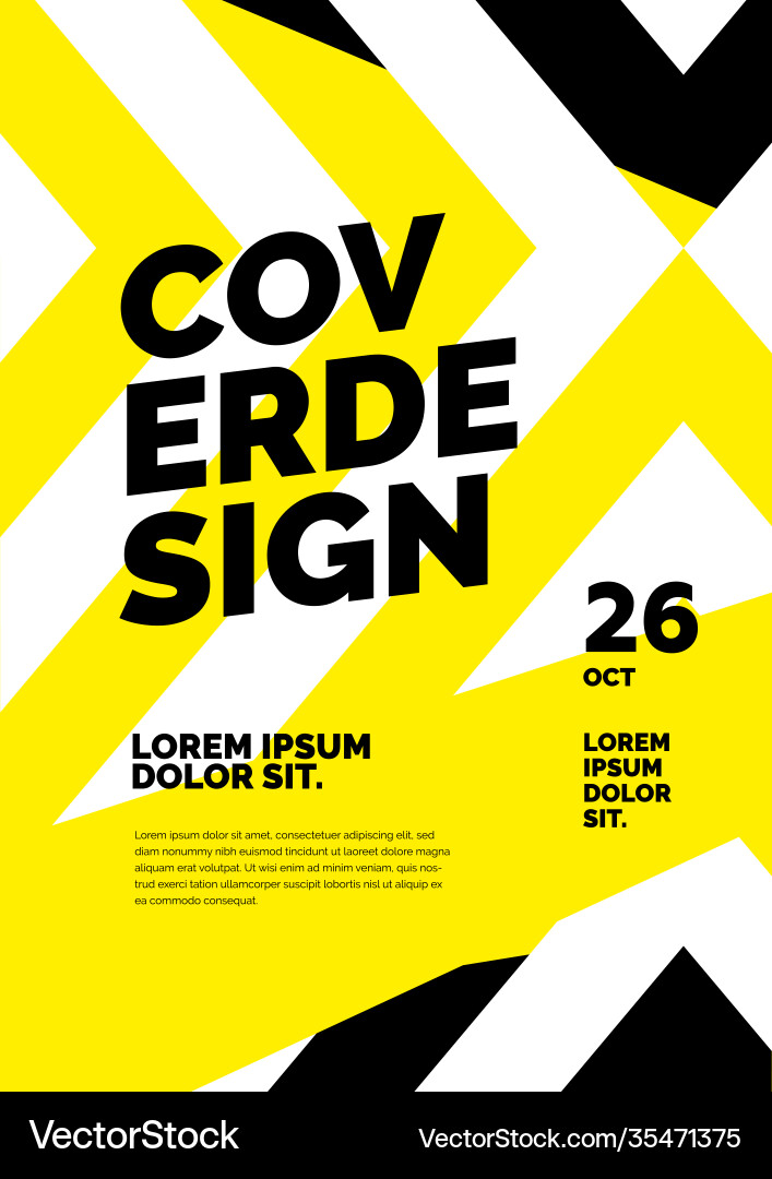 Layout design template with abstract dynamic vector image