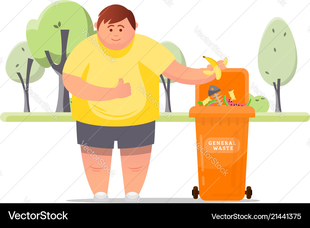 Man hand throws garbage Man hand throws garbage vector image