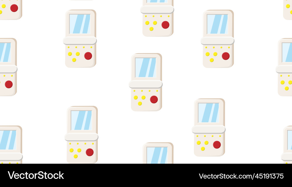 Seamless pattern endless with handheld game Seamless pattern endless with handheld game vector image