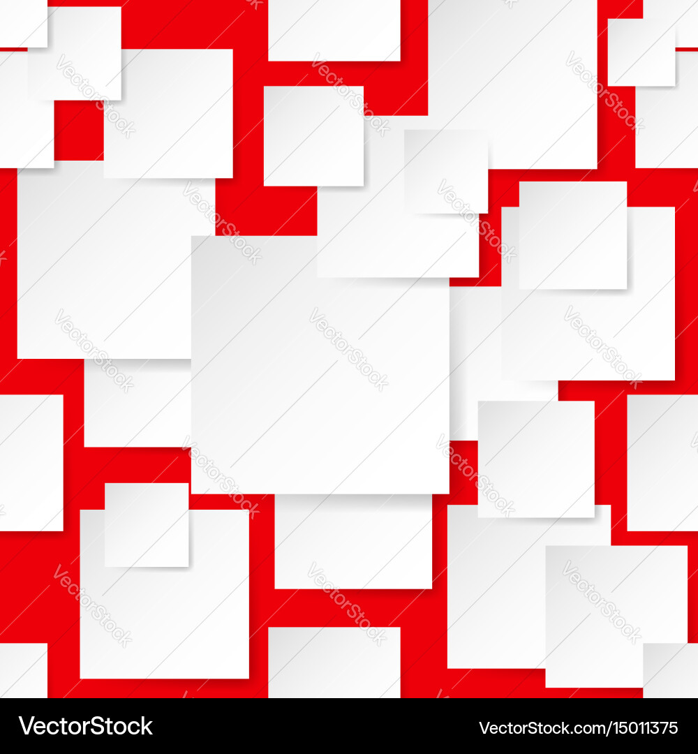 Seamless texture square for design on red Vector Image