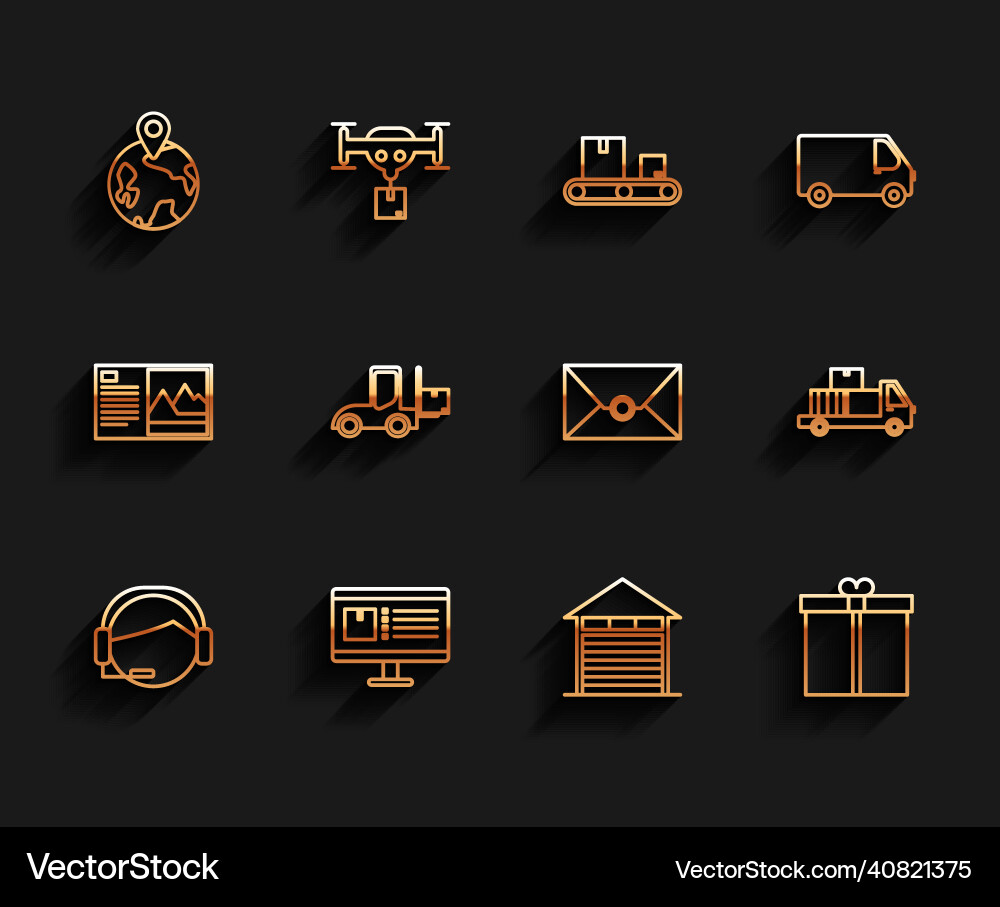 Set line support operator in touch computer Set line support operator in touch computer vector image