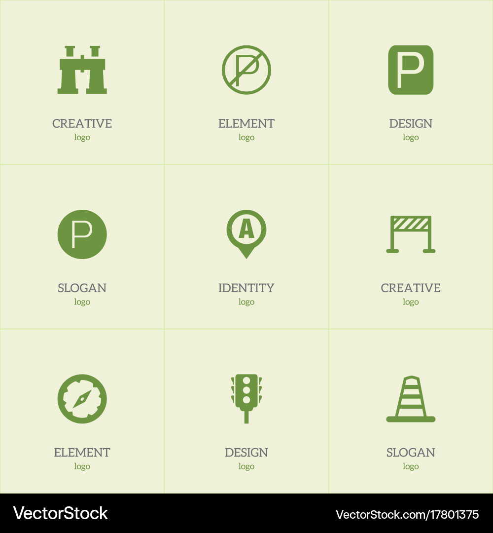 Set of 9 editable location icons includes symbols vector image