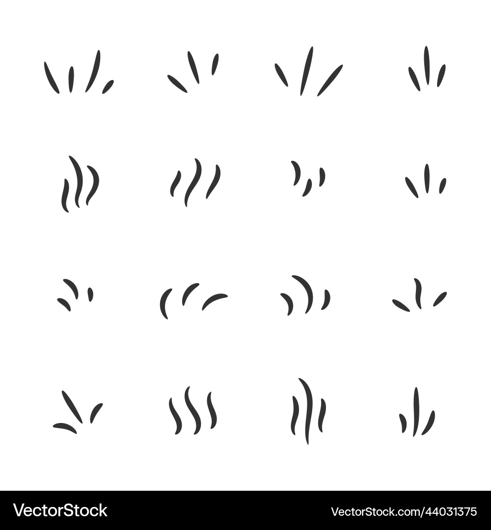 Set of abstract black curve lines organic shape Set of abstract black curve lines organic shape vector image