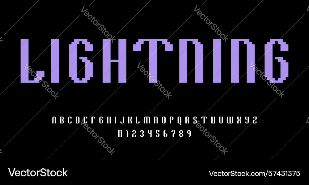 Set of alphabets font letters and numbers vector image