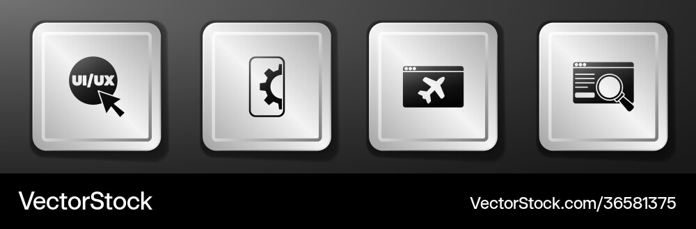 Set ui oder ux design web development website Set ui oder ux design web development website vektorbild