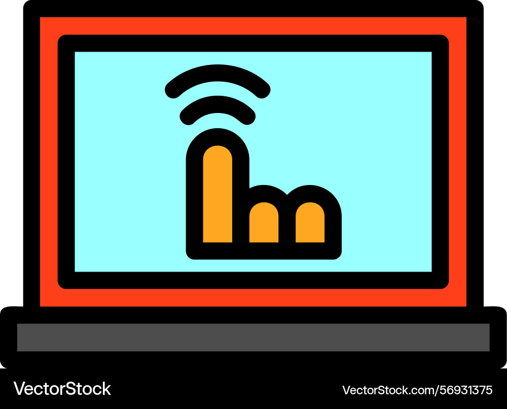 Touchscreen line filled style icon design vector image