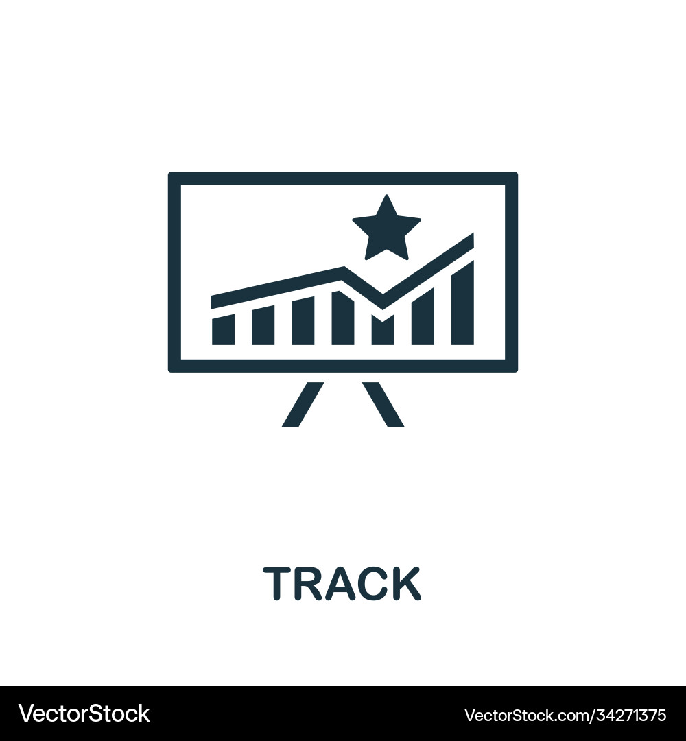 Track icon simple element from loyalty program Track icon simple element from loyalty program Vector Image