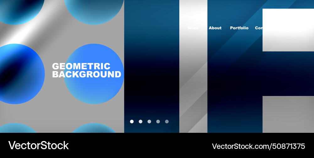 Various colorful geometric shapes abstract web Vector Image