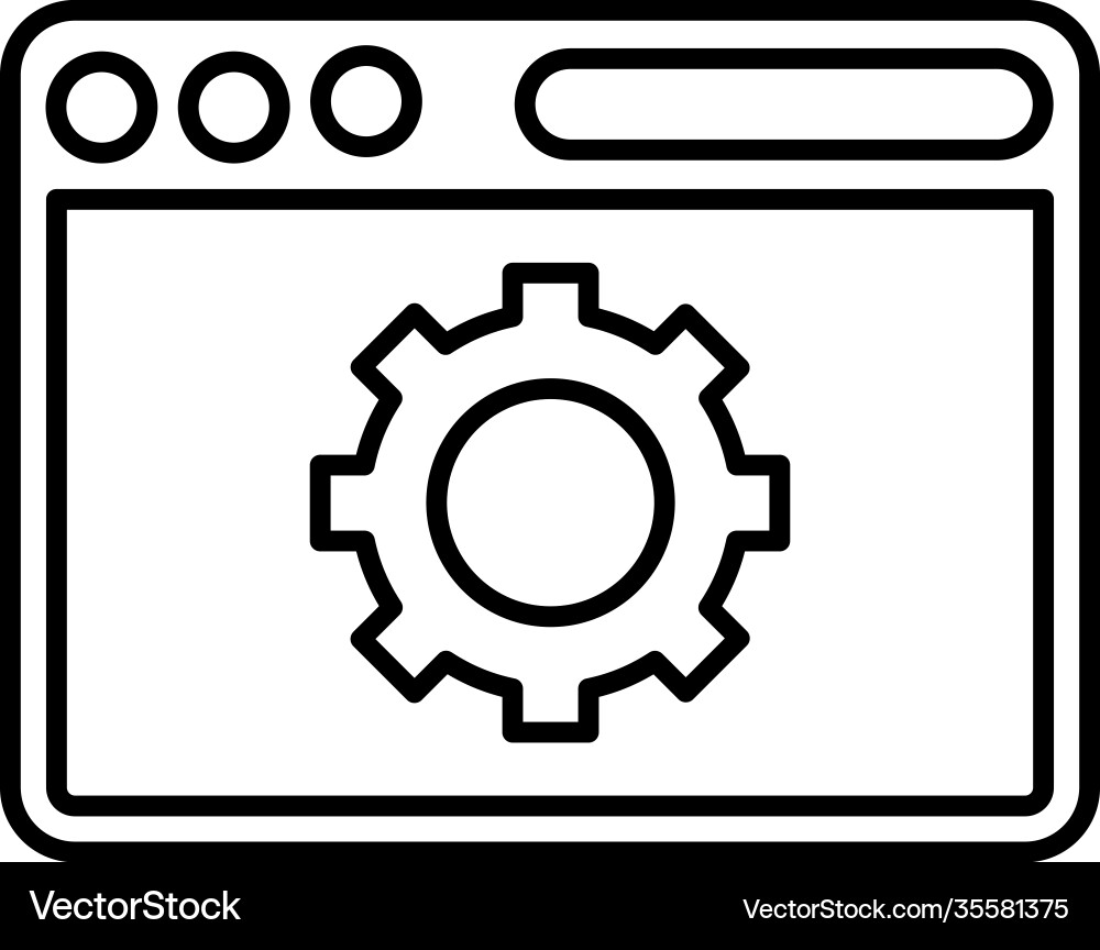 Web preferences setting outline icon line art vector image
