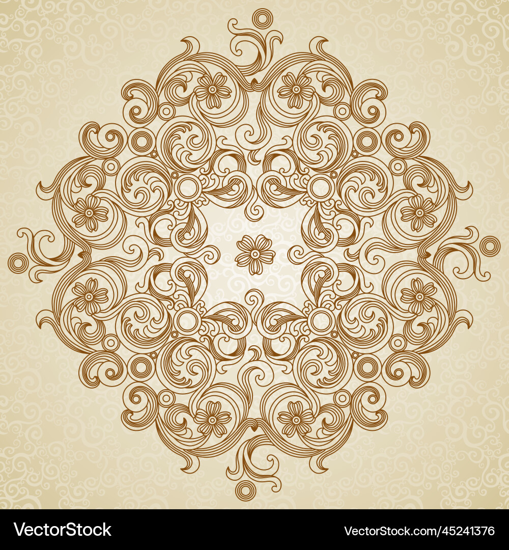 Abstract circle background lace pattern design Abstract circle background lace pattern design vector image
