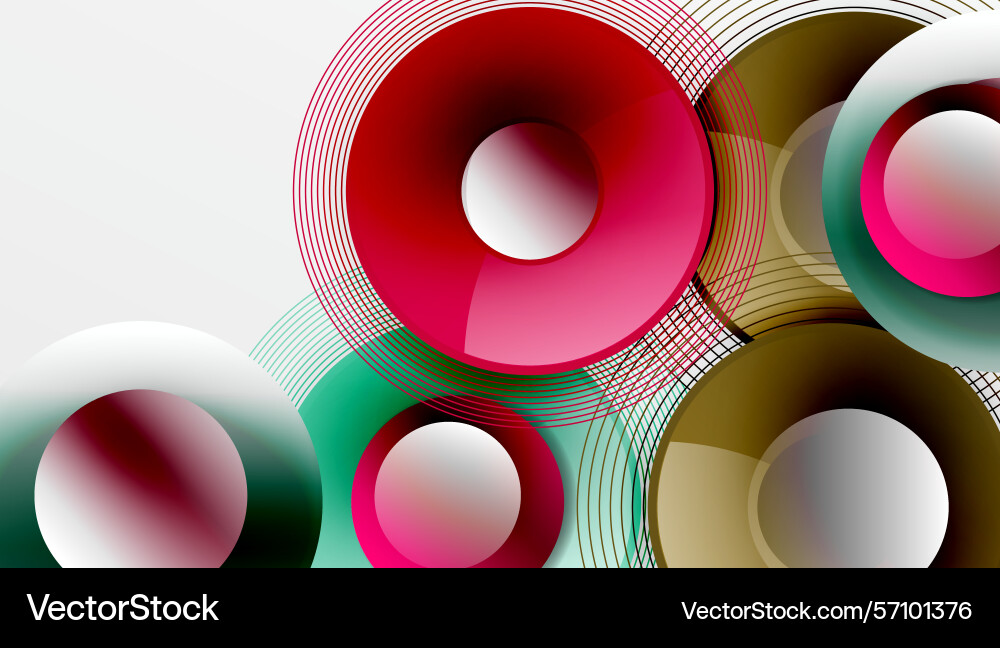 Abstract circles overlap creating vibrant visual Abstract circles overlap creating vibrant visual vector image
