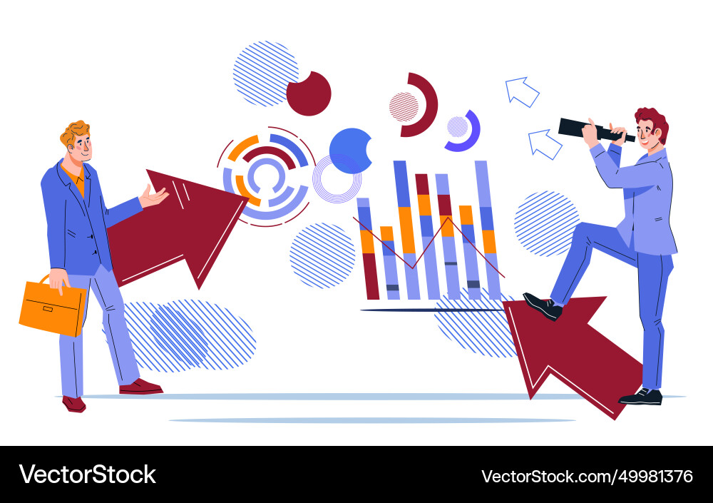 Accounting trading and brokerage services banner Accounting trading and brokerage services banner vector image