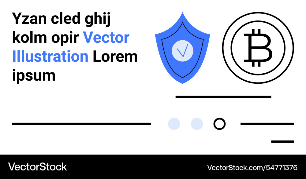 Blockchain security concept with bitcoin Blockchain security concept with bitcoin vector image
